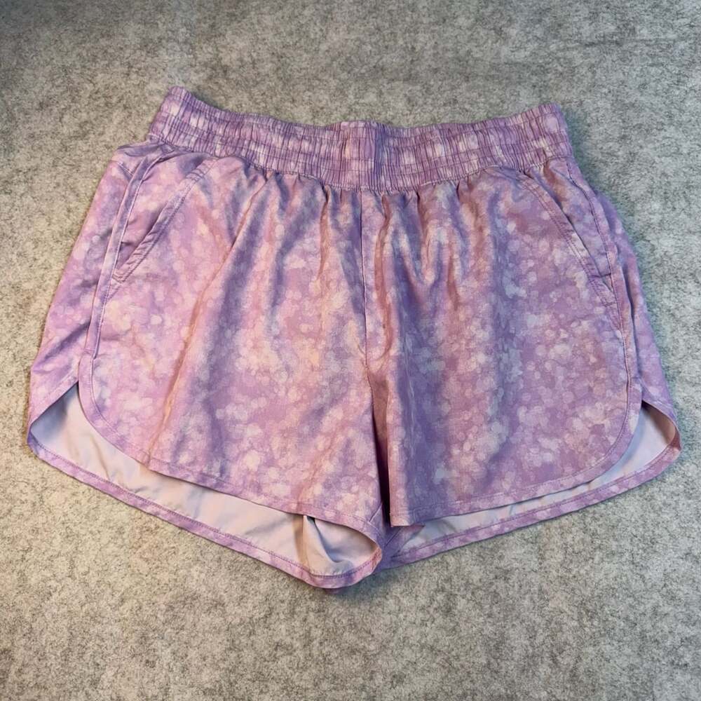 Athletic Works Running Shorts Size S 4-6 Purple Tie Dye Athletic Active